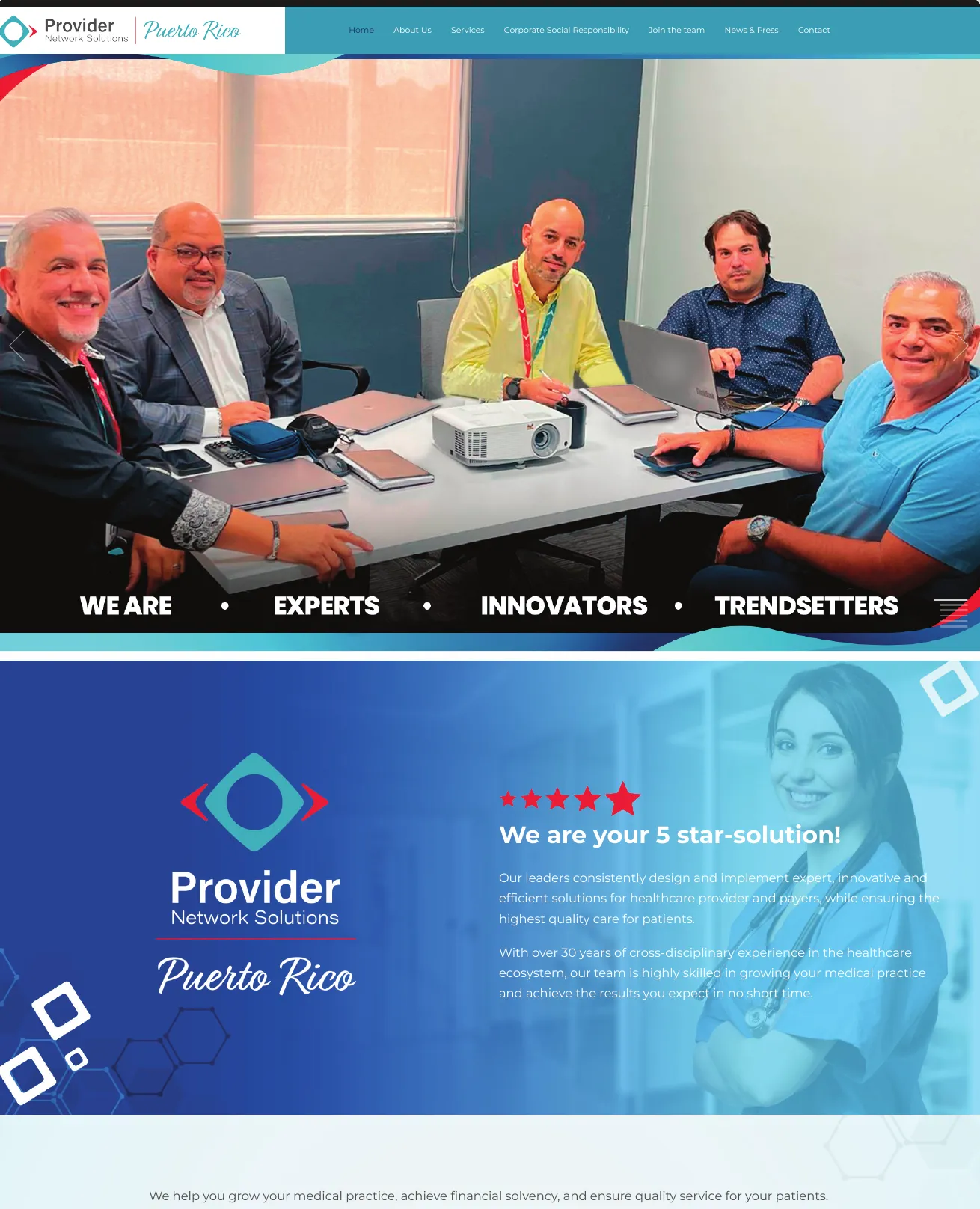 Provider Network Solutions website